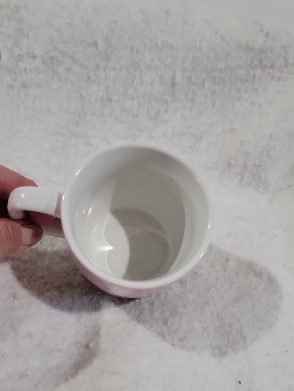 Starbucks Pink and White Ceramic Mug with Stainless Accent 2007- 20oz - Picture 4 of 6